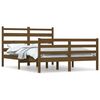 vidaXL Massivholzbett ohne Matratze Kiefernholz 120x200 cm Honigbraun