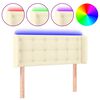 vidaXL LED Kopfteil Creme 83x16x78/88 cm Kunstleder