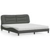 vidaXL Bett mit Matratze "Hvar" Dunkelgrau 180x200 cm Stoff
