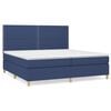 vidaXL Boxspringbett mit Matratze Blau 200x200 cm Stoff