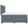 vidaXL Boxspringbett mit Matratze Dunkelgrau 200x200 cm Samt