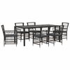 vidaXL Outdoor-Essgruppe 7 stk. Schwarz Poly-Rattan
