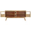 vidaXL Sideboard Braun und Schwarz 160x30x76 cm Massivholz Mango