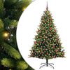 vidaXL K&uuml;nstlicher Klapp-Weihnachtsbaum mit 300 LEDs Gr&uuml;n 180 cm