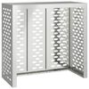 vidaXL Klimaanlagenabdeckung Silber 110 x 50 x 105 cm Verzinkter Stahl
