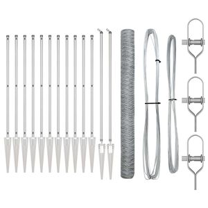 vidaXL Zaunpfosten Silber