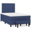 vidaXL Boxspringbett mit Matratze Blau 120x190 cm Stoff