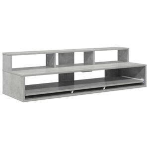 vidaXL Studiotisch Betongrau 130 x 42,5 x 36 cm Holzwerkstoff