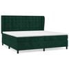 vidaXL Boxspringbett mit Matratze Dunkelgr&uuml;n 200x200 cm Samt