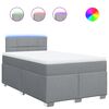 vidaXL Boxspringbett mit Matratze Hellgrau 120x190 cm Stoff
