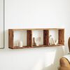 vidaXL Wandschrank 100x16x30 cm Altholz-Optik Holzwerkstoff