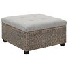 vidaXL Ottoman Seegras 65&times;65&times;40 cm Grau