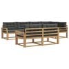 vidaXL Outdoor-Sofagarnitur 6 stk. Wei&szlig; und Anthrazit Polyester
