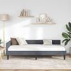 vidaXL Eckbettgestell mit Kopfteil Dunkelgrau 90 cm x 200 cm Samt