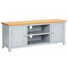 vidaXL TV-Schrank 120x35x48 cm Massivholz Eiche