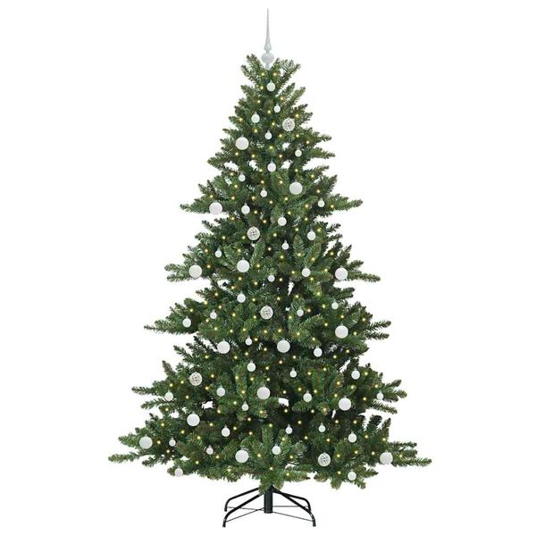 vidaXL Künstlicher klappbarer Weihnachtsbaum 210 cm PVC und Stahl