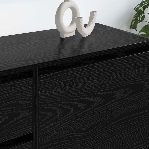 vidaXL TV-Schr&auml;nk Schwarz Eichen-Optik 100 x 36 x 49.5 cm