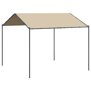 vidaXL Gartenpavillon Beige 3x3 m Stahl und Stoff