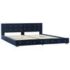 vidaXL Bett mit Memory-Schaum-Matratze Blau Samt 180x200cm