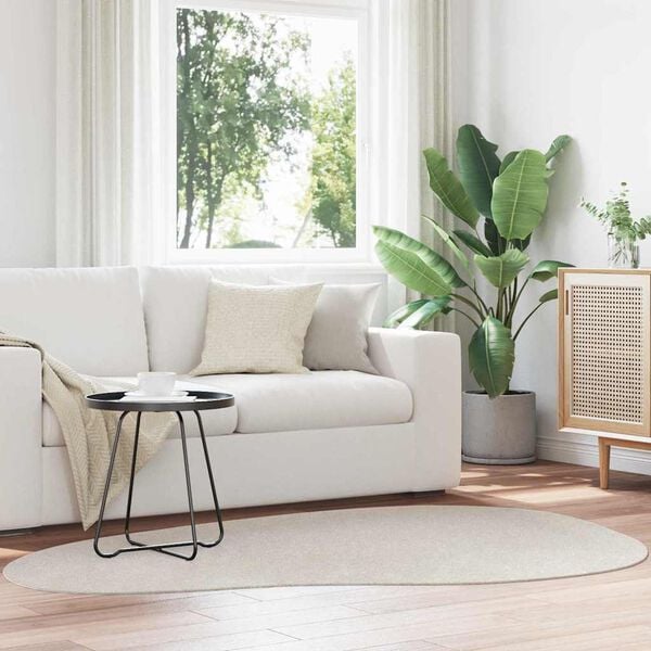 vidaXL Bereichsteppiche HUARTE Sand 140 x 200 cm Polyester