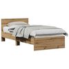 vidaXL Bettrahmen Wandmontage Artisan-Eiche 75 x 190 cm Holzwerkstoff