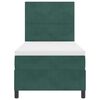 vidaXL Boxspringbett mit Matratze Dunkelgr&uuml;n 90 x 200 cm Stoff