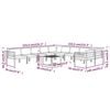 vidaXL 11-tlg. Garten-Lounge-Set mit Kissen Aluminium Anthrazit