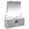 vidaXL Badezimmerschrank-Set 4 pcs Betongrau 100 x 14,5 x 70 cm