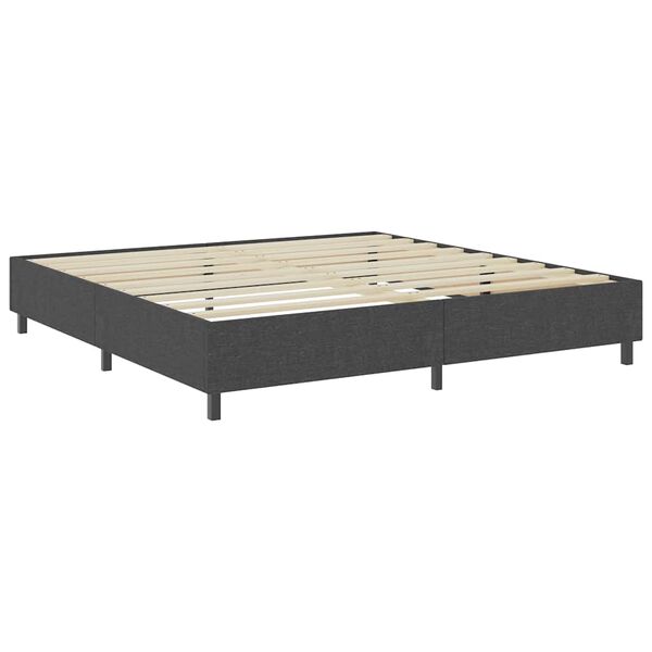 vidaXL Boxspring-Bettgestell Grau Stoff 200x200 cm