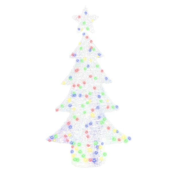 vidaXL Weihnachtsbaum mit 160 LEDs Mehrfarbig 150 cm Acryl