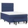 vidaXL Boxspringbett mit Matratze Blau 120x190 cm Stoff