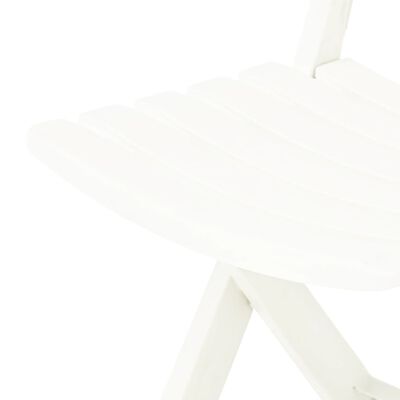 vidaXL Klappbare Gartenstühle 2 Stk. Kunststoff Weiß