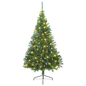 vidaXL K&uuml;nstlicher vorbeleuchteter Weihnachtsbaum Gr&uuml;n 180 cm PVC