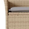 vidaXL 9-tlg. Garten-Essgruppe mit Kissen Beige Poly Rattan Glas