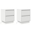 vidaXL Nachttisch 2 pcs Wei&szlig; 39 x 34,5 x 50 cm Holzwerkstoff