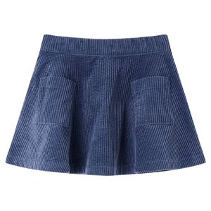 vidaXL Kinderrock mit Taschen Cord Marineblau 92