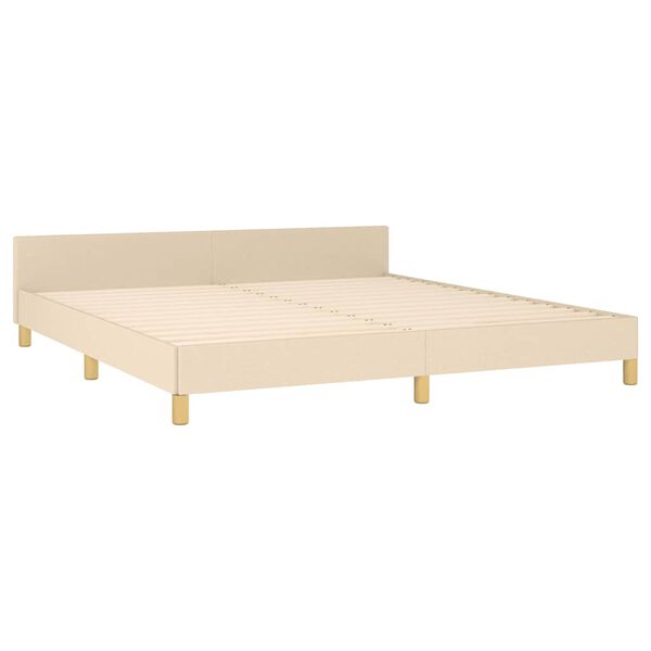 vidaXL Bettgestell ohne Matratze Creme 180x200 cm Stoff