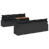 vidaXL Garten-Sofa-Set 9 Stk. Schwarz Poly Rattan