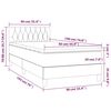 vidaXL Boxspringbett mit Matratze & LED Taupe 90x190 cm Stoff