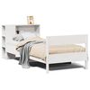 vidaXL Massivholzbett mit Regal ohne Matratze Wei&szlig; 75x190 cm Kiefer