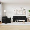 vidaXL Sofa 2 pcs Schwarz 215 x 82 x 80 cm Stoff