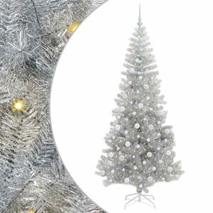 vidaXL Weihnachtsbaum Silber 210 cm PET