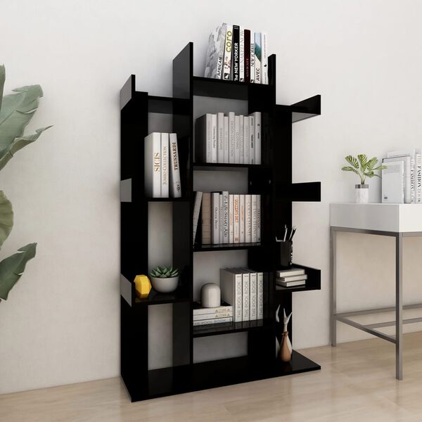 vidaXL Bücherregal Schwarz 86x25,5x140 cm Holzwerkstoff