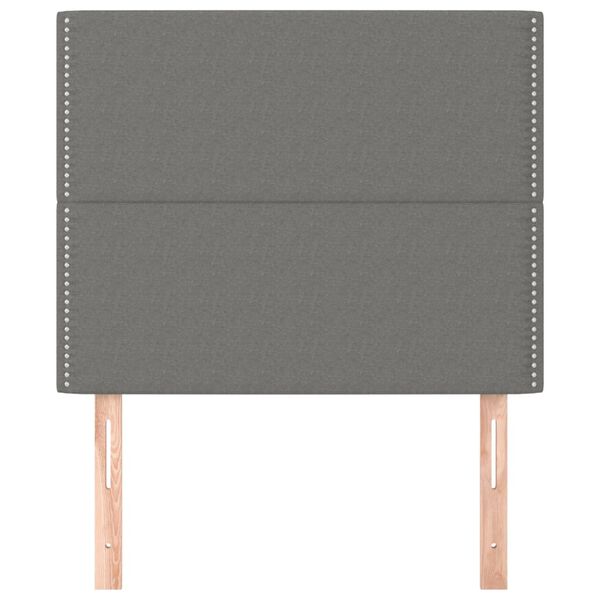 vidaXL Kopfteil Dunkelgrau 100 x 5 x 118/128 cm Stoff