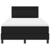 vidaXL Boxspringbett mit Matratze Schwarz 120 x 190 cm Kunstleder