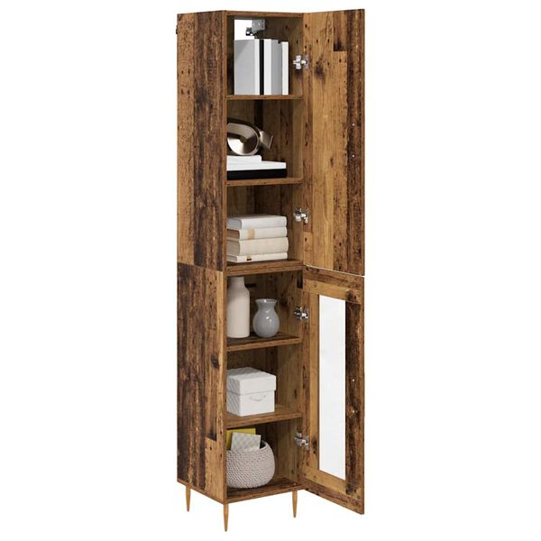 vidaXL Highboard 2 pcs Altholz Holzwerkstoff