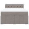 vidaXL Boxspringbett mit Matratze Taupe 140x200 cm Stoff