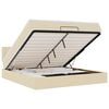 vidaXL Ottoman-Bett mit Matratze & LEDs Creme 160x200 cm Stoff
