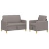 vidaXL Sofa Set mit Stauraum 2 pcs Taupe Polyester