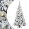 vidaXL K&uuml;nstlicher klappbarer Weihnachtsbaum Wei&szlig; 180 cm PE und PVC